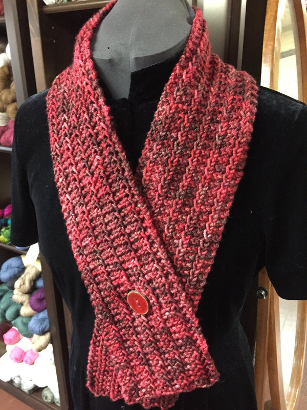 One-Row Keyhole Scarf - Digital Download - Yarnorama