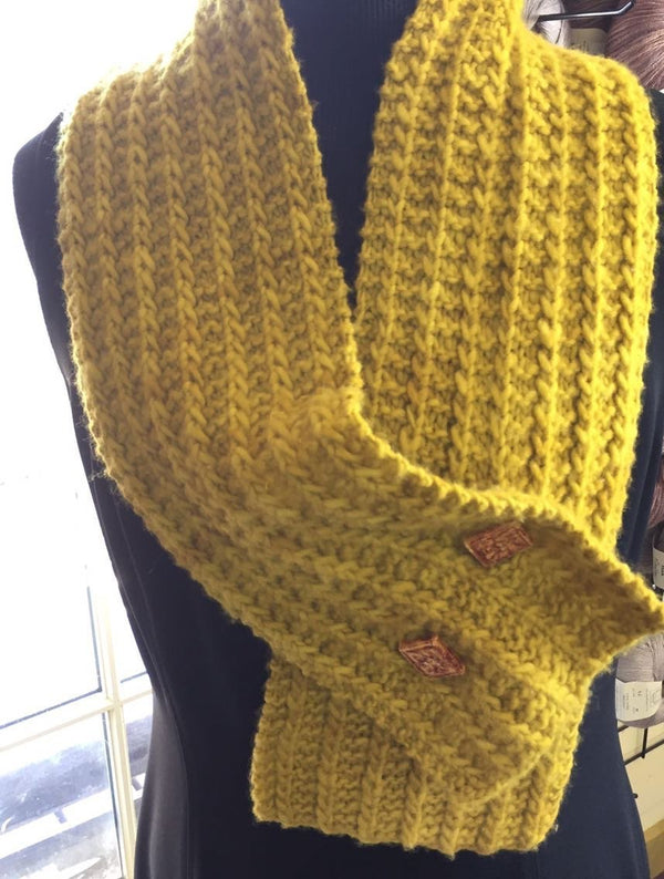 One-Row Keyhole Scarf - Digital Download-Patterns-Yarnorama