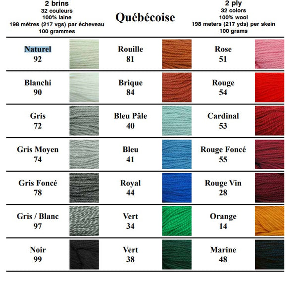 Québécoise 2-ply - Maurice Brassard-Weaving Yarn-Yarnorama